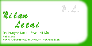 milan letai business card