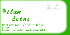 milan letai business card